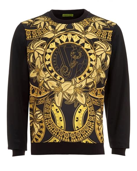 versace collection sweatshirt nero pusccgpg|Versace sweaters for men.